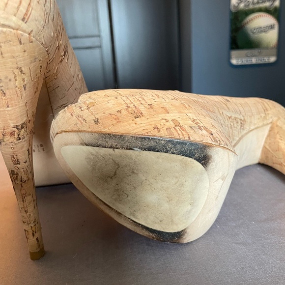 Stuart Weitzman Cork Platform Heels - Picture 4 of 5